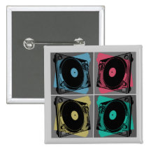 Four Turntables Pin