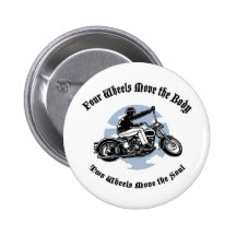 Four Wheels III Pinback Button
