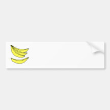 Four Yellow Bananas. Bumper Stickers