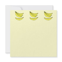 Four Yellow Bananas. Personalized Invitations