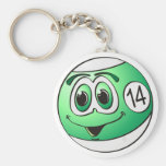 Fourteen Pool Ball Cartoon Key Chains