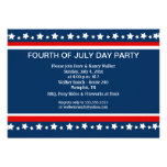 FOURTH 4th of July Party Custom 5x7 invitation
