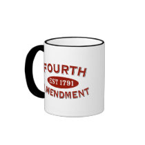 Fourth Amendent Text Mugs