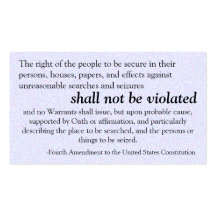 Fourth Amendment trivia cards Business Card Templates