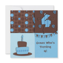 Fourth Birthday : Boy : Invitation