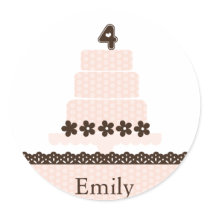 Fourth Birthday Cupcake Topper/Sticker