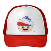 Fourth of July Cupcake Mesh Hat
