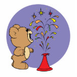fourth of july fireworks cute teddy bear photo sculptures