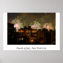 Fourth of July in Manhattan Posters