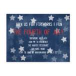 Fourth of July Party Invitation Postcard