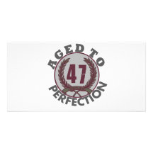 Fourty Seven and aged to Perfection Birthday Photo Greeting Card