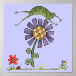 fower and frog print
