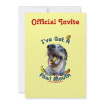 Fowl Mouth Bird Dog invitations