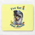 Fowl Mouth Bird Dog mousepads