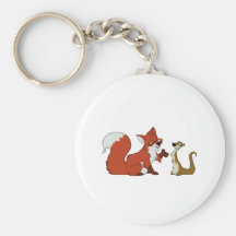 Fox and Weasel Talk Keychains