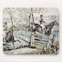 Fox Chase in Full Cry Mouse Pads