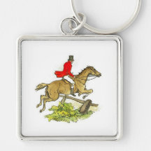 Fox Hunt Jumper Hunter Horse Riding Key Chains