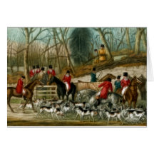 Fox Hunting 1 Greeting Cards