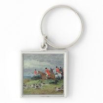 Fox Hunting in Surrey, 19th century Key Chain