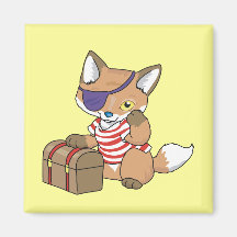 Fox Pirate T-shirts and Gifts Refrigerator Magnets