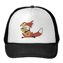 Fox Playing the Euphonium Hats
