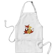 Fox Playing the Tuba Apron