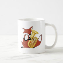 Fox Playing the Tuba Coffee Mug