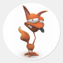 Fox Round Stickers