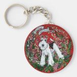 Fox Terrier Christmas Keychains