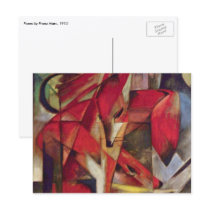Foxes by Franz Marc, Vintage Expressionism Postcards