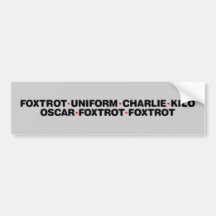 Foxtrot Off Bumper Stickers