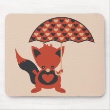 Foxy Hearts Mousepads