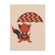 Foxy Hearts Post Cards