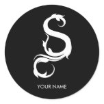 FOXY S MONOGRAM BLACK stickers