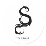 FOXY S MONOGRAM WHITE stickers