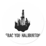 frac you Haliburton Stickers