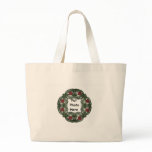 Fractal Art Christmas Wreath with Red Ornaments bags