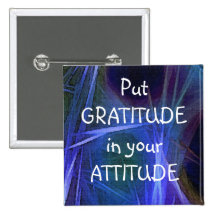 Fractal Art GRATITUDE Positive Affirmation Button
