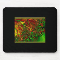 Fractal Art Green Garden mousepads