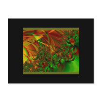 Fractal Art Green Garden postcards