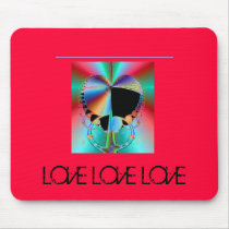 Fractal Art Heart LOVE Mouse Pad mousepads