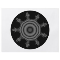 Fractal art in Black and Grey. Custom Flyer