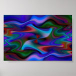 Fractal Art Night Wind posters