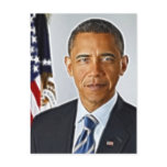 Fractal Art, Official Portrait Barack Obama Post Card