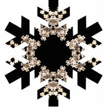 Fractal Art Snowflake with Mini Cyrstals Acrylic Cut Out