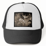 Fractal Background 3D Mermaid Brown Negative hats