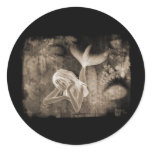 Fractal Background 3D Mermaid Brown Negative stickers