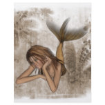 Fractal Background 3D Mermaid flyers