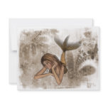 Fractal Background 3D Mermaid invitations