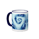 Fractal Blue Water mugs